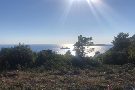 lustica land with sea view for sale kamin nekretnine