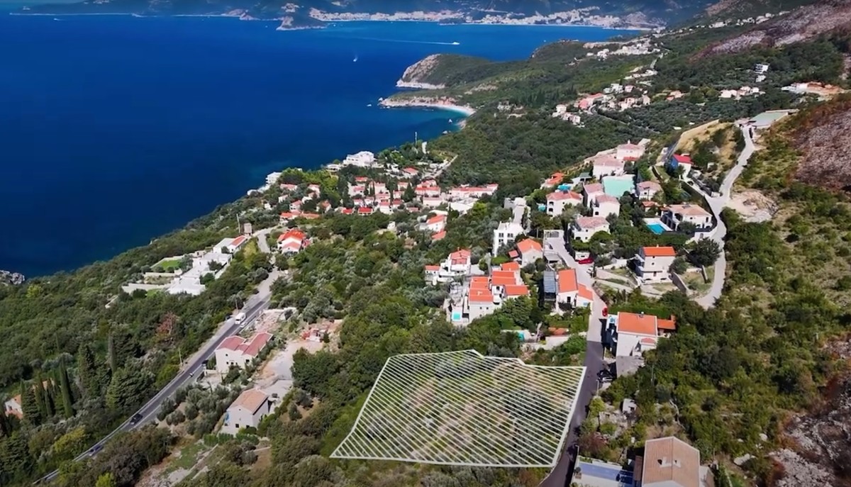 Satılık Deniz manzaralı imarlı arsa, Budva, Reževići